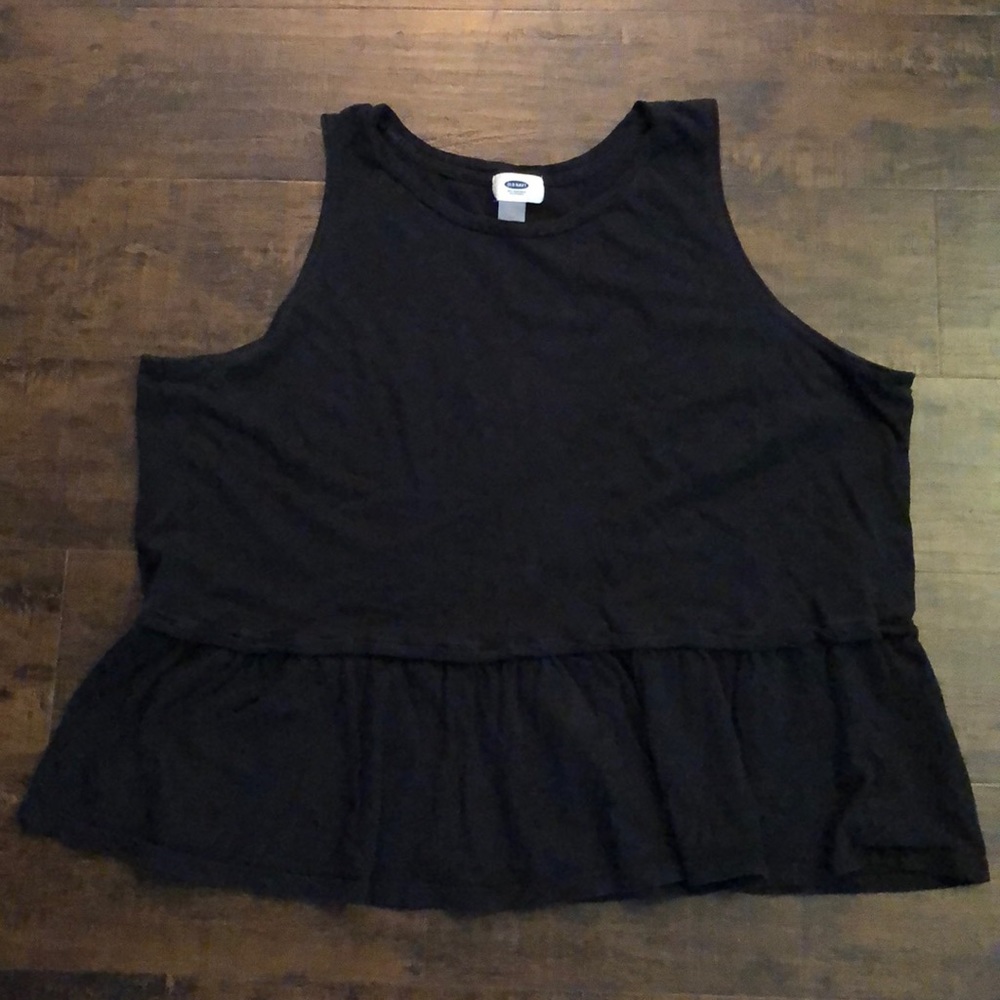 Old Navy Black Peplum Top